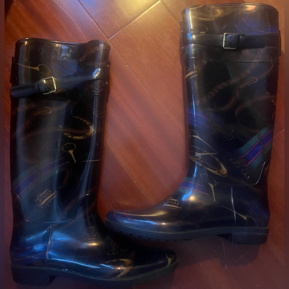 Ralph Lauren, chain and buckle design, rain/waterproof boots  11B